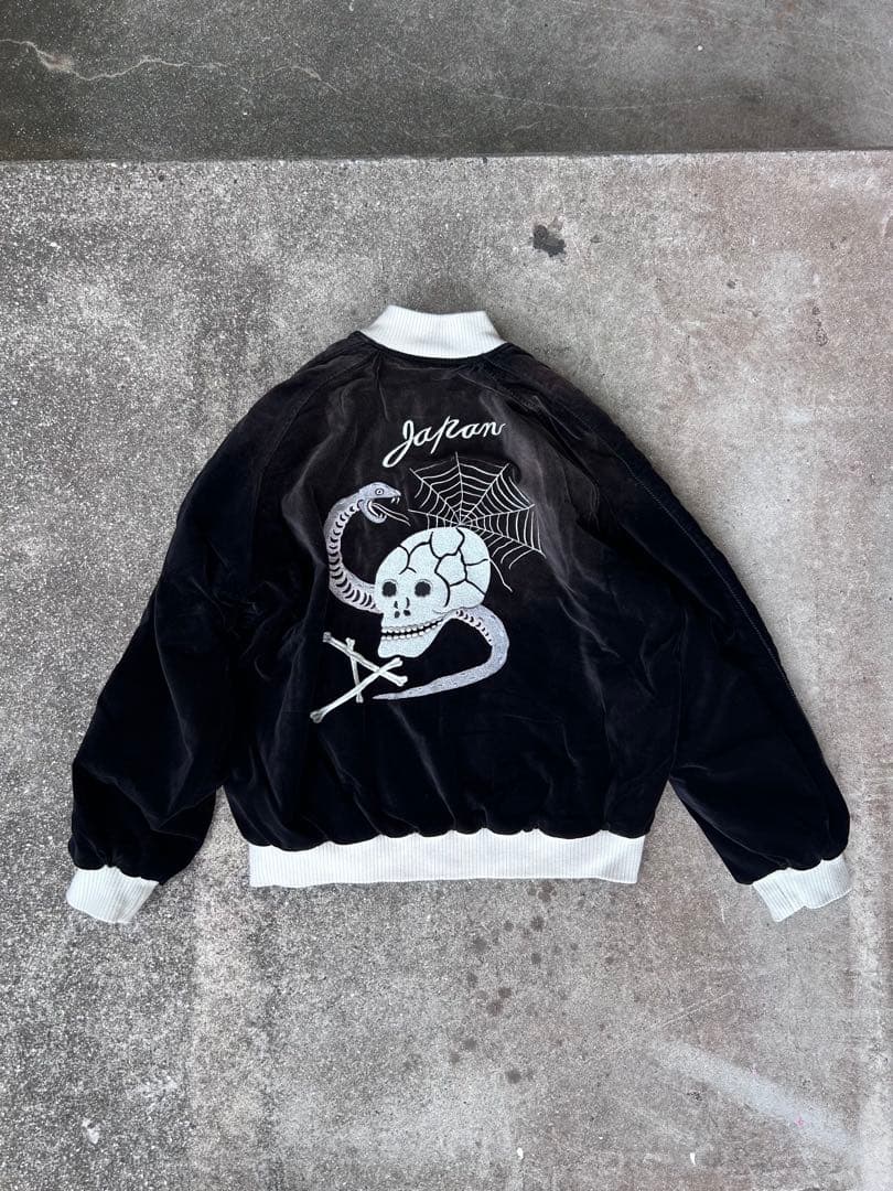 本日限定！L別珍スカジャンスーベニアジャケット両面アダムパテック