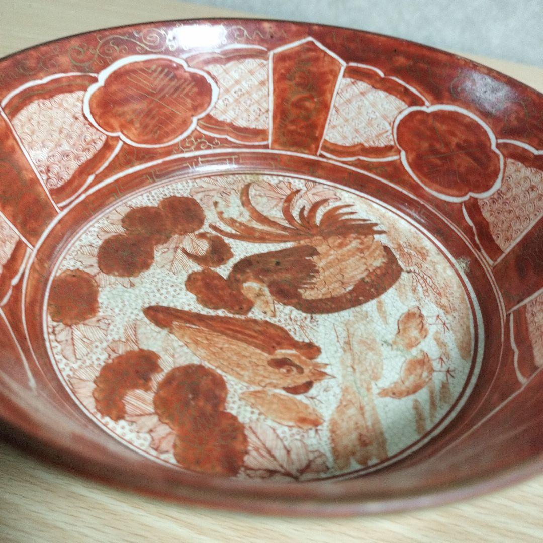 古九谷　彩色金襴手　鉢　九谷生青　明治時代