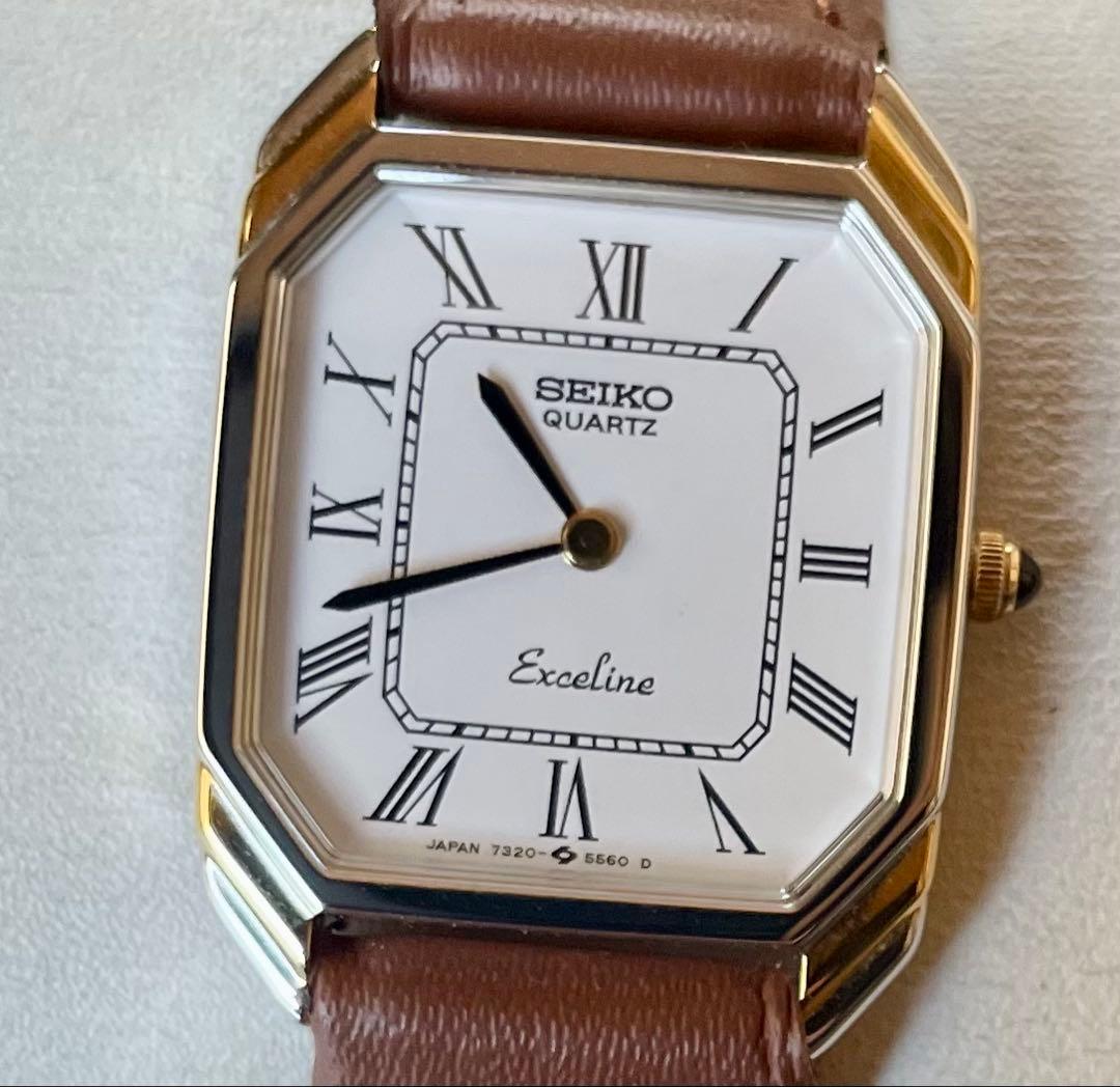 希少美品　SEIKO Excelineレディース クォーツ腕時計ビンテージ