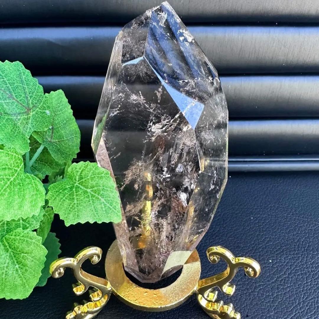 【金運· 魔除 ·浄化】煙水晶スモーキークォーツ フリーフォーム 置物A1343