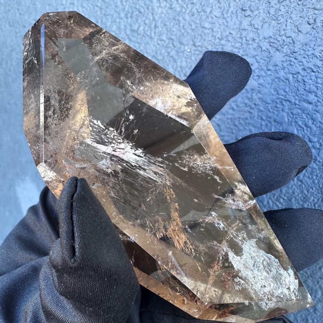 【金運· 魔除 ·浄化】煙水晶スモーキークォーツ フリーフォーム 置物A1343