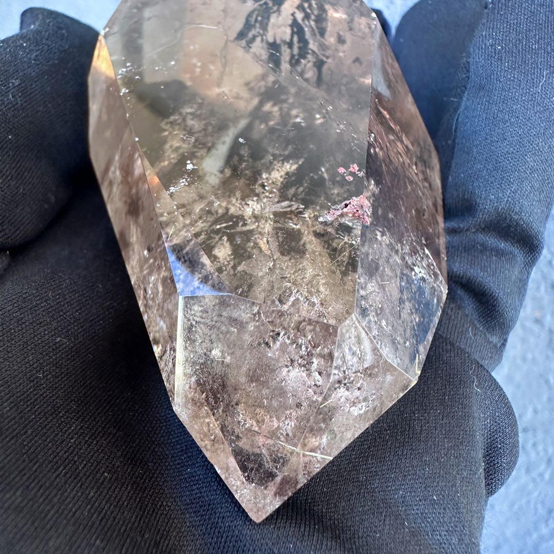 【金運· 魔除 ·浄化】煙水晶スモーキークォーツ フリーフォーム 置物A1343