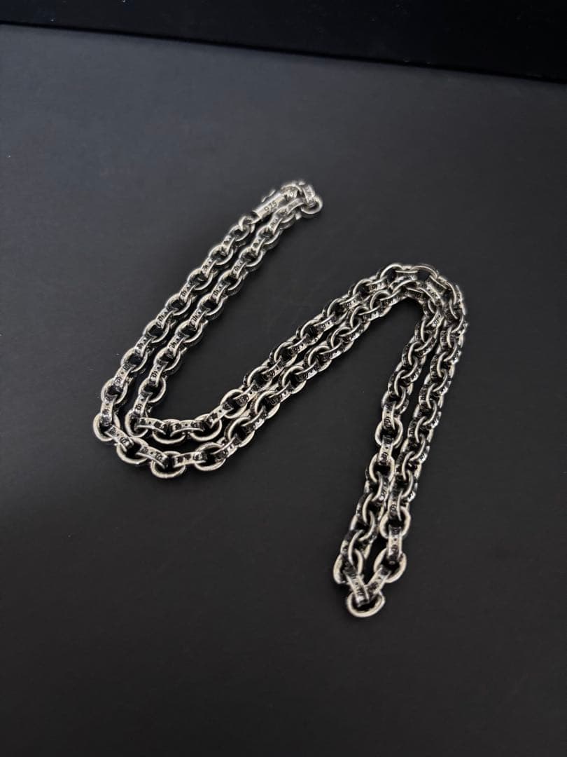 ネックレス ペーパーチェーン ダブルクロス シルバー アクセサリー