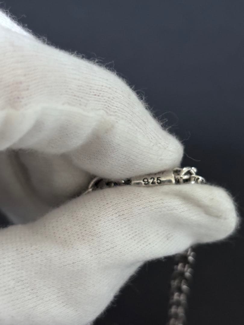 ネックレス ペーパーチェーン ダブルクロス シルバー アクセサリー