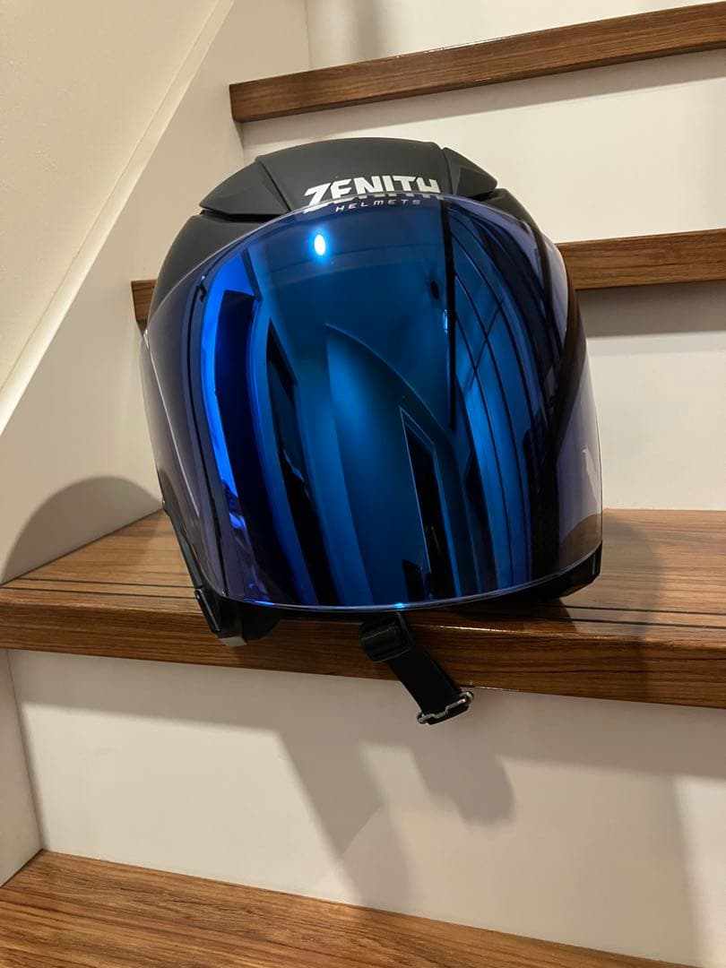ZENITH YJ-20 ジェットヘルメットXL ブルーミラーシールド付き