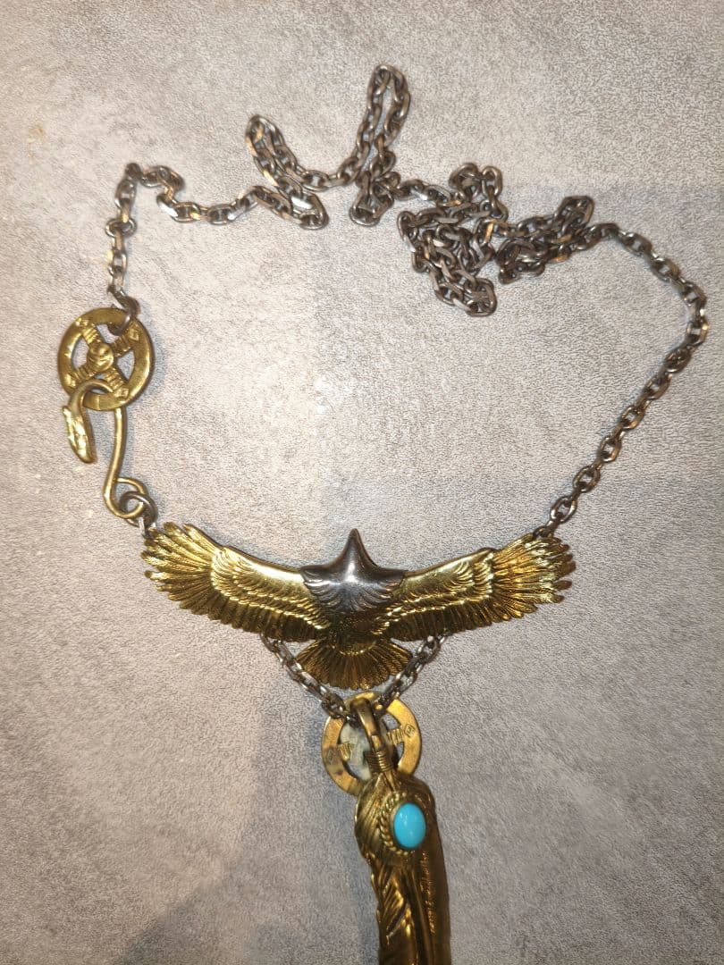 ギ*ー様 ファッションボニータ フェザーネックレス イーグルモチーフ