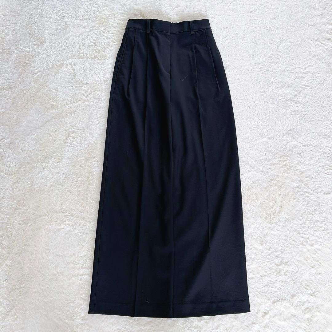 極美品✨【プラステ】ノーカラージャケット パンツ スーツセットアップ ネイビーS