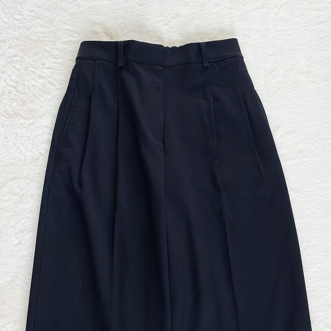 極美品✨【プラステ】ノーカラージャケット パンツ スーツセットアップ ネイビーS