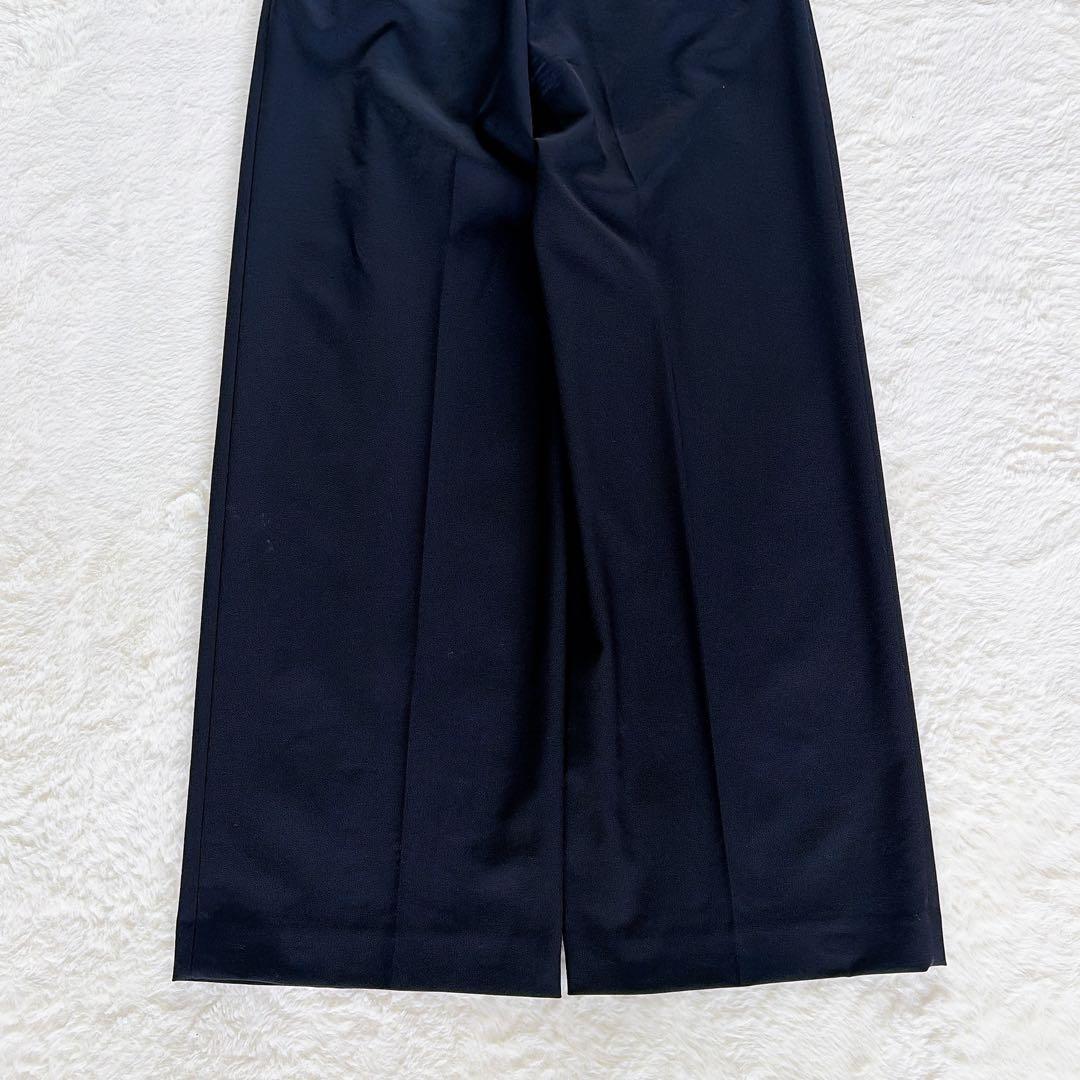 極美品✨【プラステ】ノーカラージャケット パンツ スーツセットアップ ネイビーS