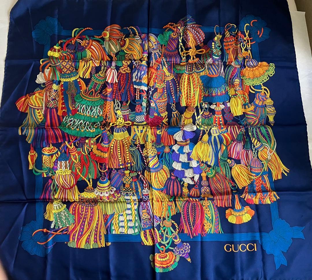 -*)様 グッチGUCCIブルースカーフ