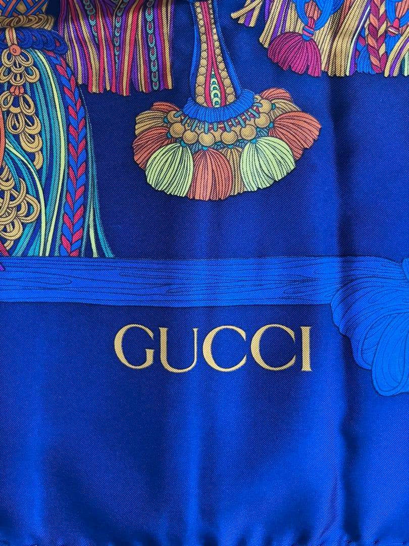 -*)様 グッチGUCCIブルースカーフ