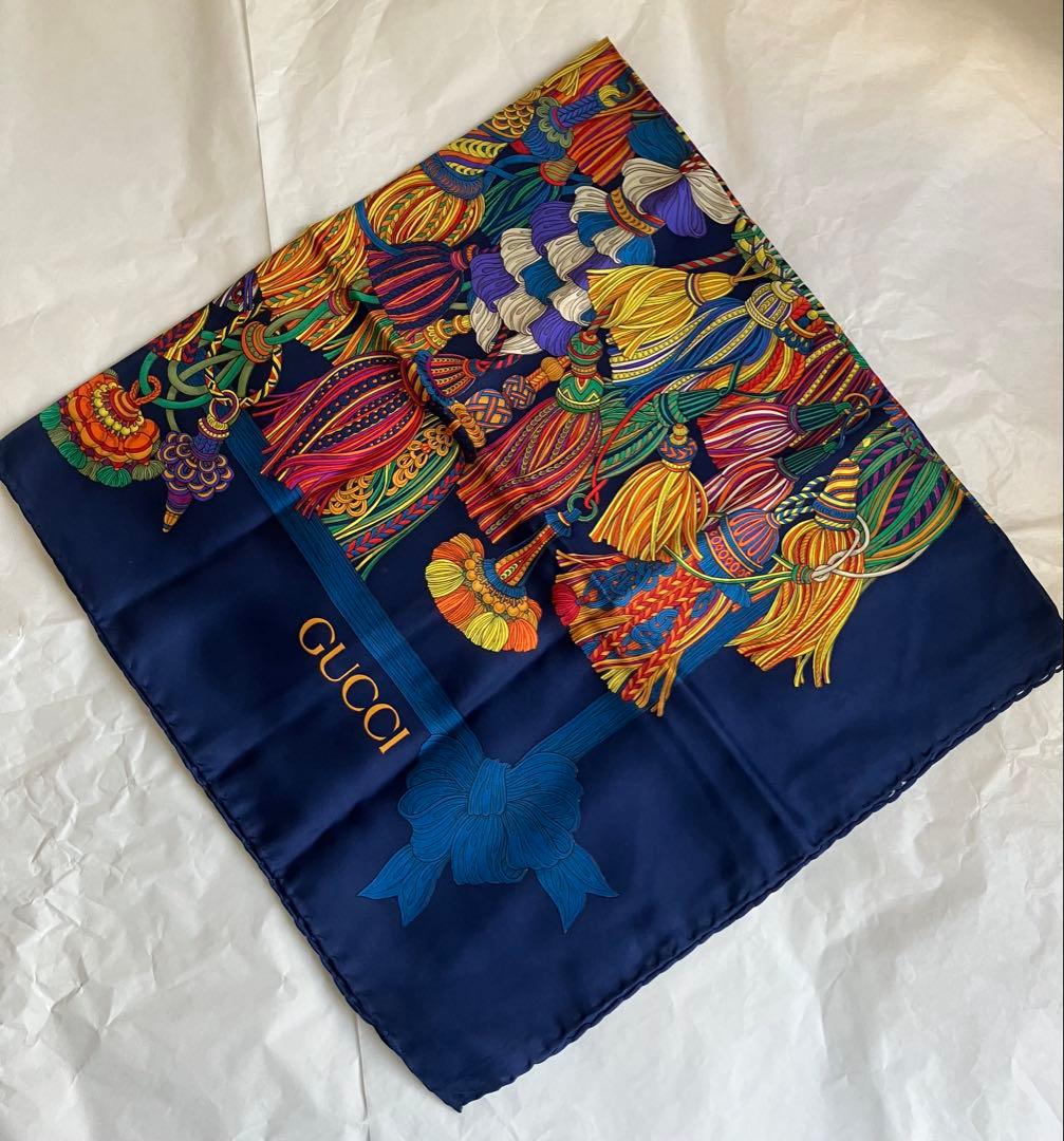 -*)様 グッチGUCCIブルースカーフ