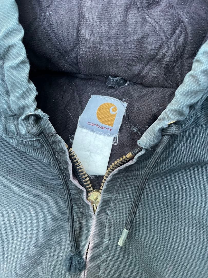 Carhartt アクティブパーカー ブラック L フェード ボロ 雰囲気系