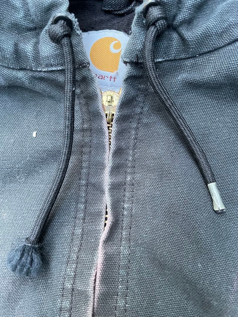 Carhartt アクティブパーカー ブラック L フェード ボロ 雰囲気系