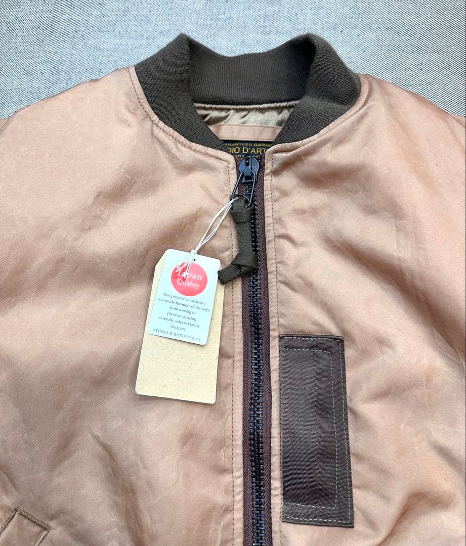 STUDIO D’ARTISAN 柿渋染めMA-1フライトジャケット L