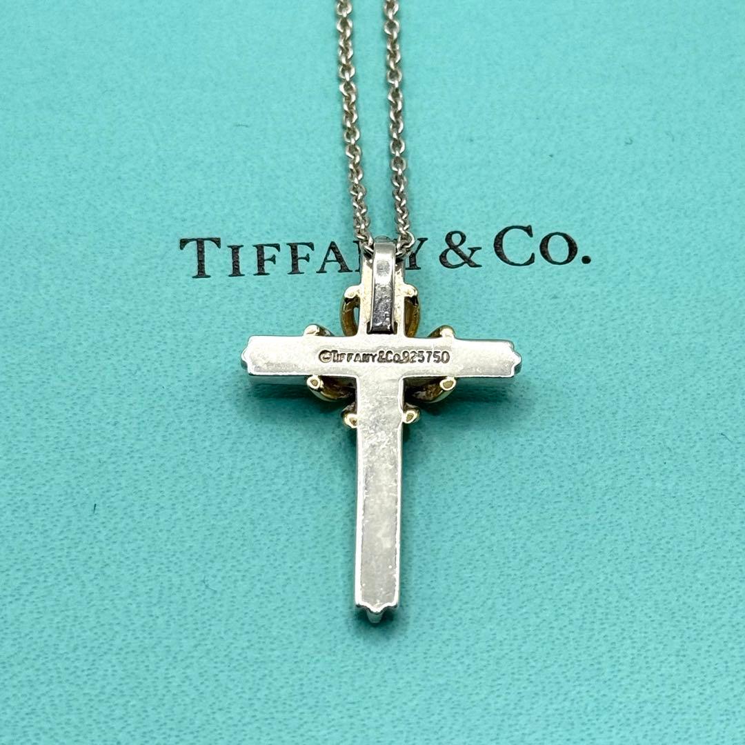 美品 ティファニー ネックレス シグネチャークロス 十字架 925 750