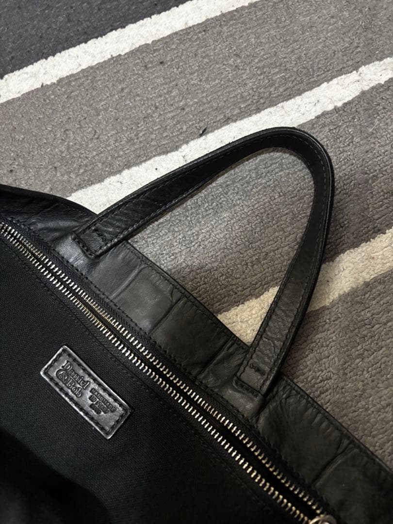 【最終値下げ】ダニエル&ボブ　クロコダイル風レザートートバッグ