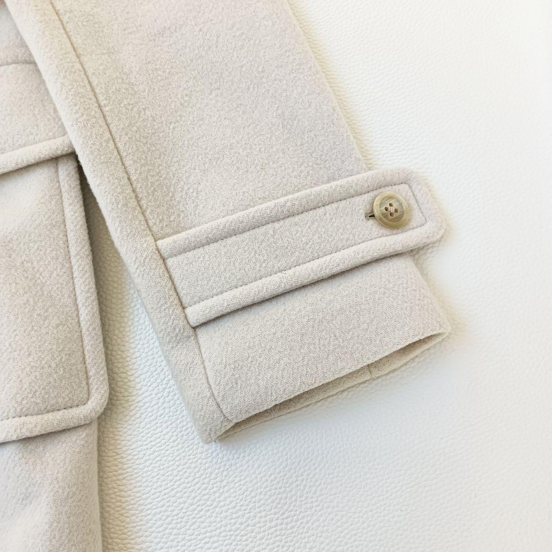 美品✨シップスSHIPS リアルファー2wayロングダッフルコート カシミヤ混