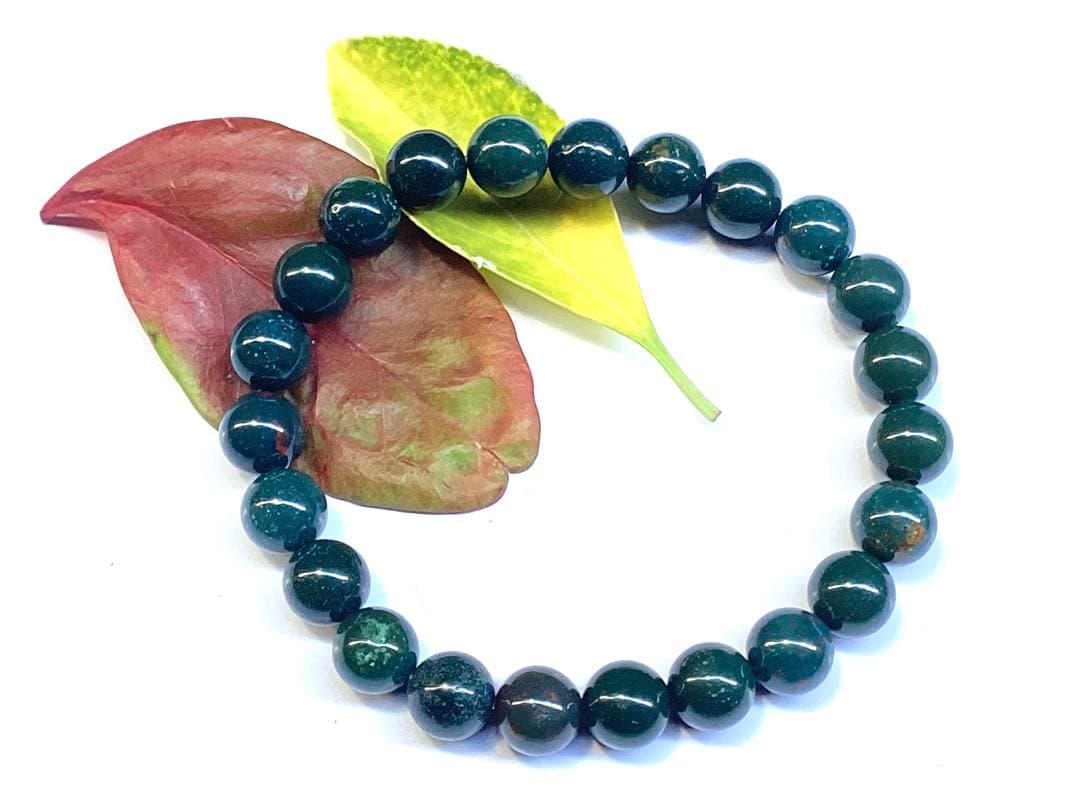 花仙山*出雲石ブレスレット 濃厚青緑 *希少色【碧玉】16cm 鑑別書別無し‼️