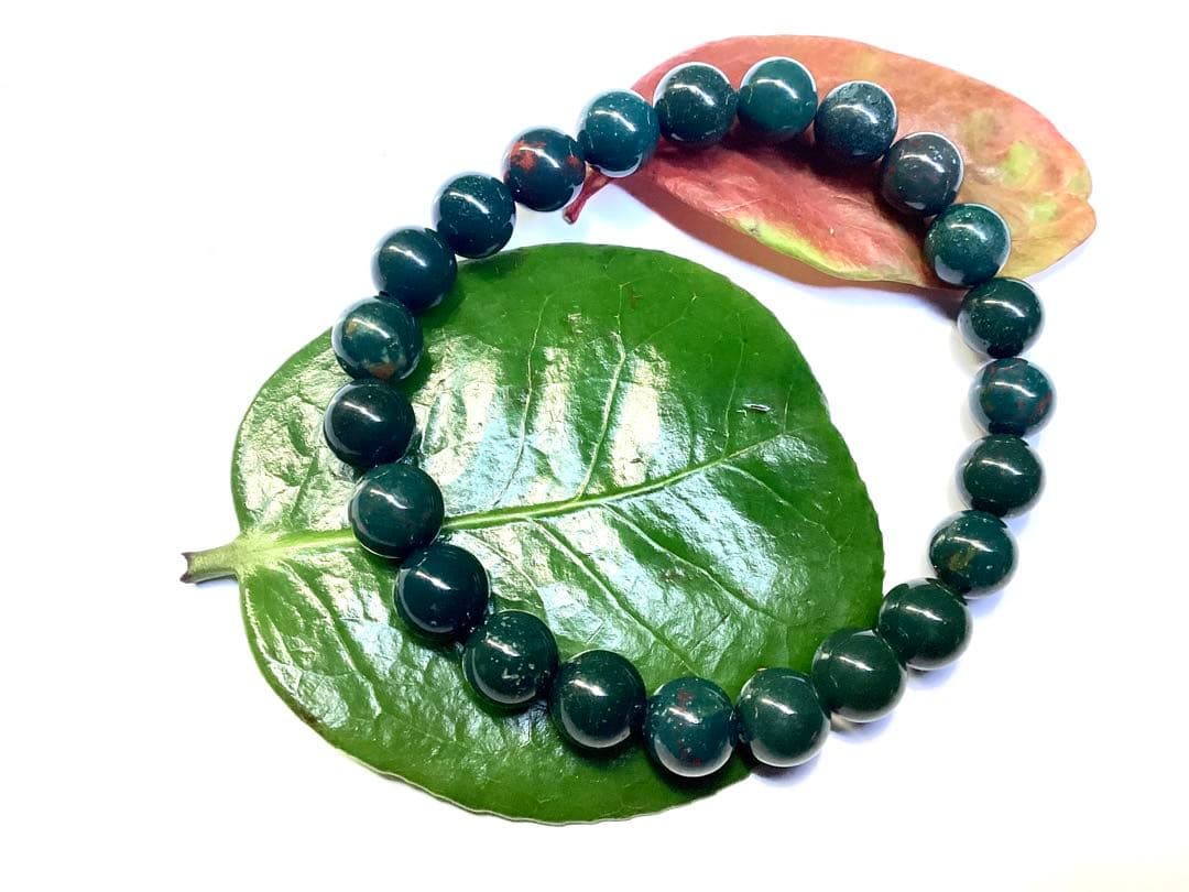 花仙山*出雲石ブレスレット 濃厚青緑 *希少色【碧玉】16cm 鑑別書別無し‼️