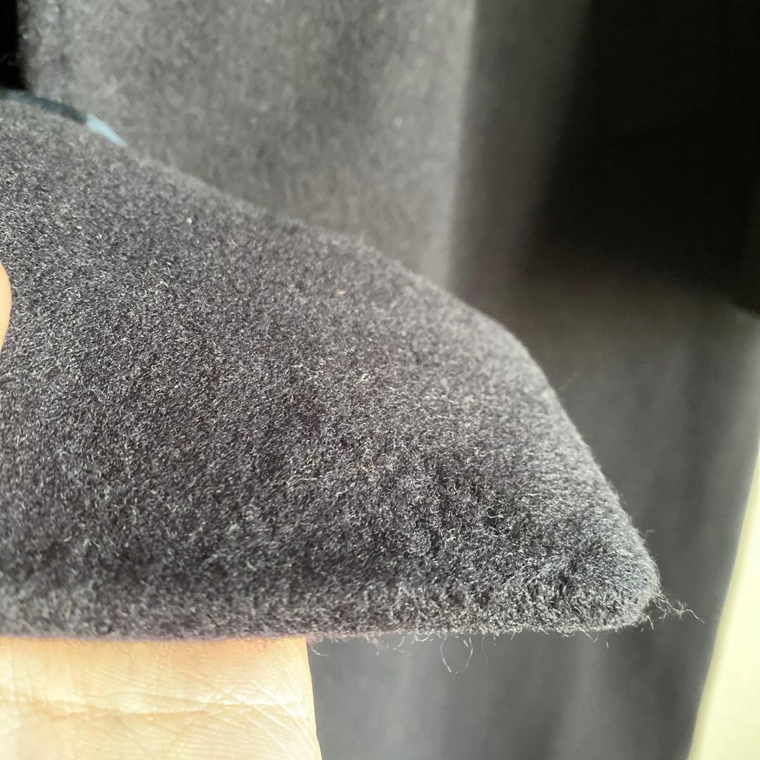 80s90s イタリア製 ウールカシミヤ ステンカラーコート ダークネイビー