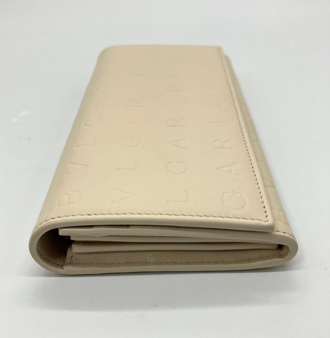⭐️ 極美品 ブルガリ ロゴ インフィニートゥーム 長財布 オフホワイト 鑑定済