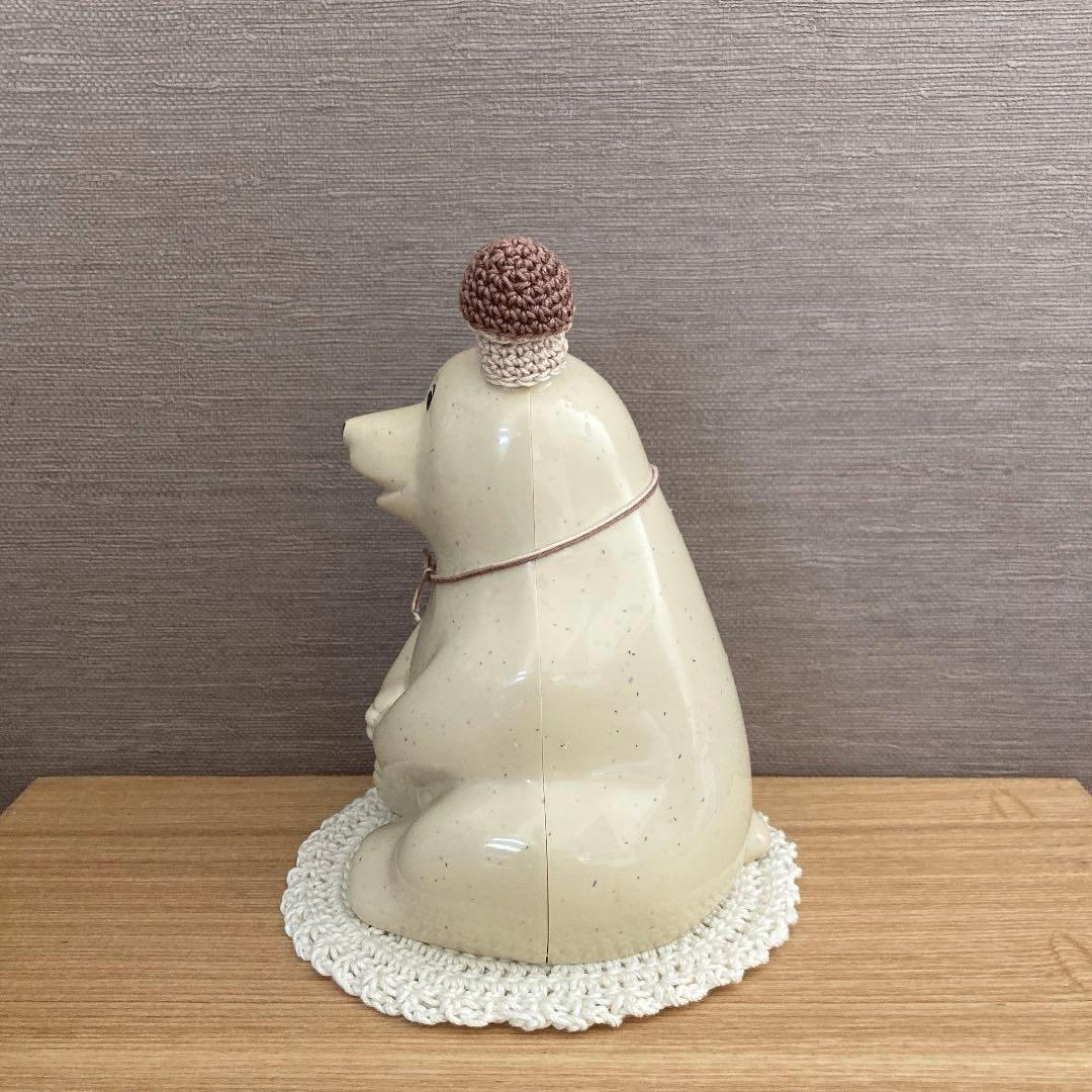 しろくま貯金箱　親子きのこ(ブラウン)