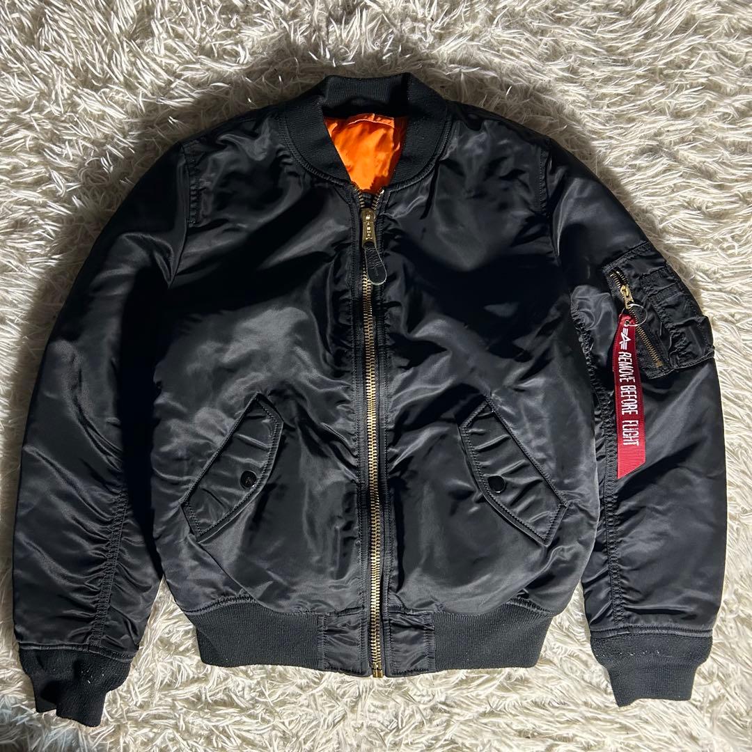 90s alpha industries ma-1 フライトジャケット　ブラック