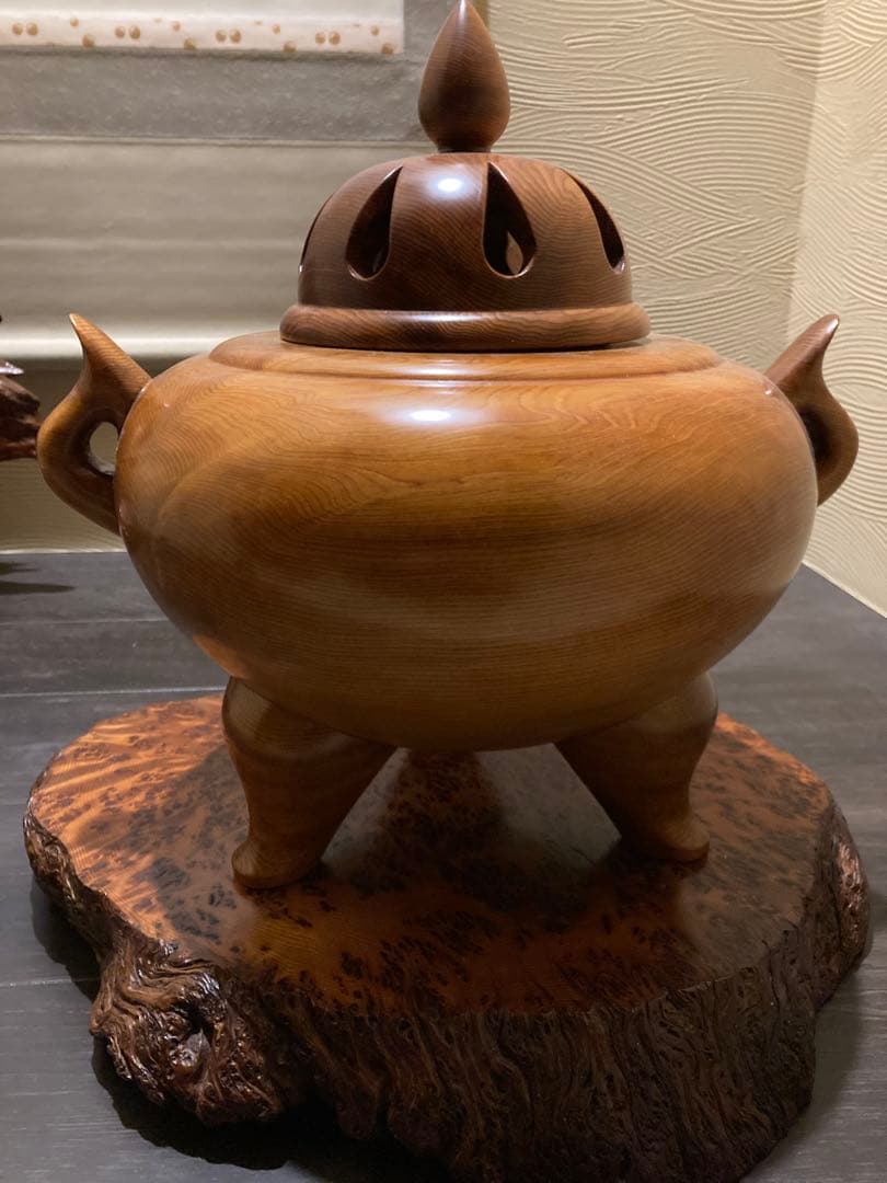 名工　川下幸徳作　特大香炉