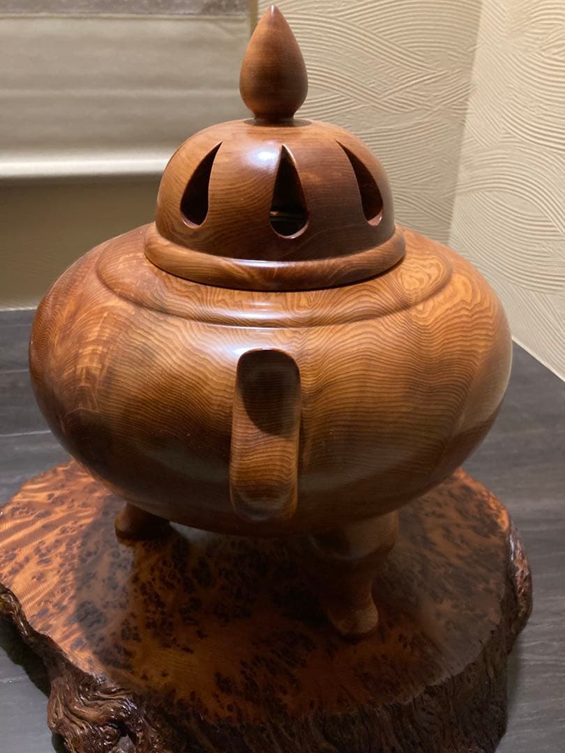 名工　川下幸徳作　特大香炉