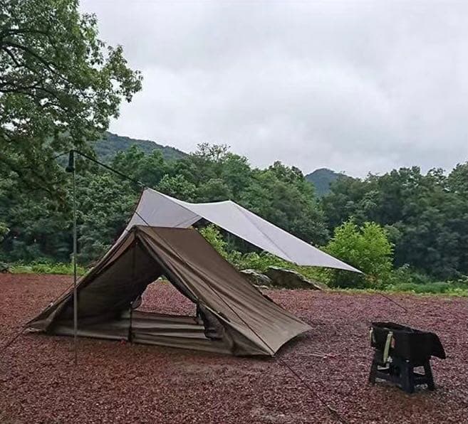【シェルターテント】メッシュインナー付フルクローズ2人用 防雨防虫防水 通気