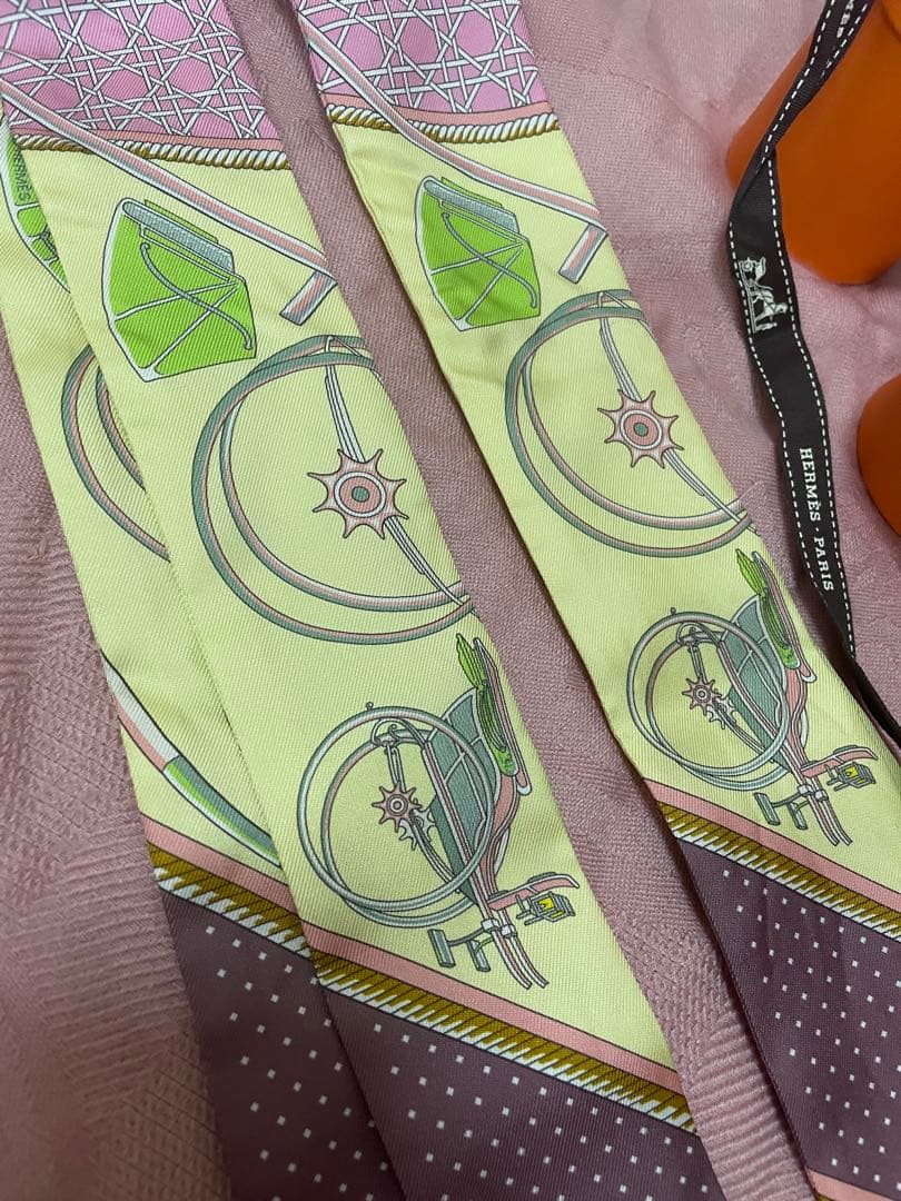 【2本】2024秋冬 エルメス リボン ツイリー スカーフ セット バーキン