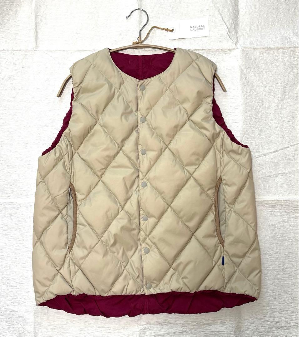 ナチュラルランドリー NATURAL LAUNDRY ダウンベスト リバーシブル
