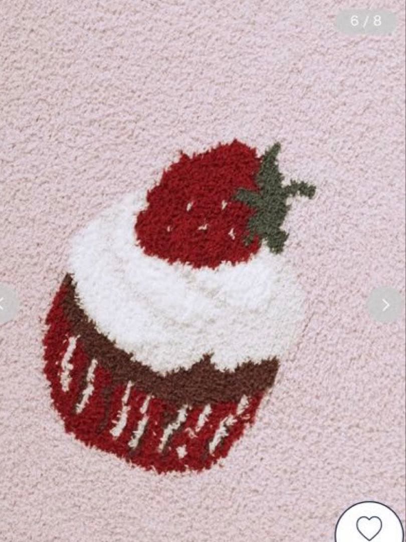 ジェラートピケ モチーフジャガードマルチカバー+ピローケース カップケーキ