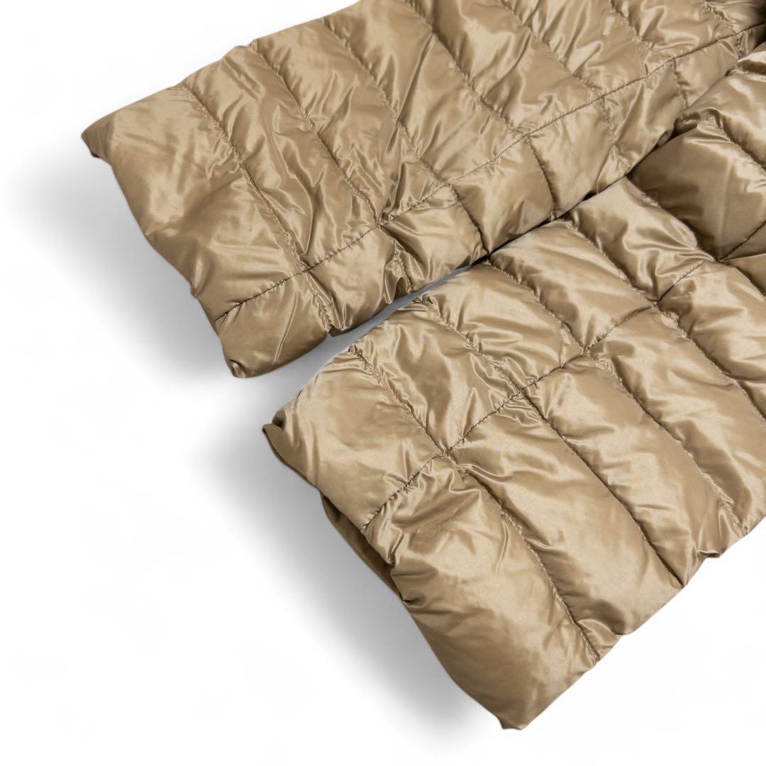 スマイル様タトラス ノーカラーダウンジャケット ライトブラウン 03