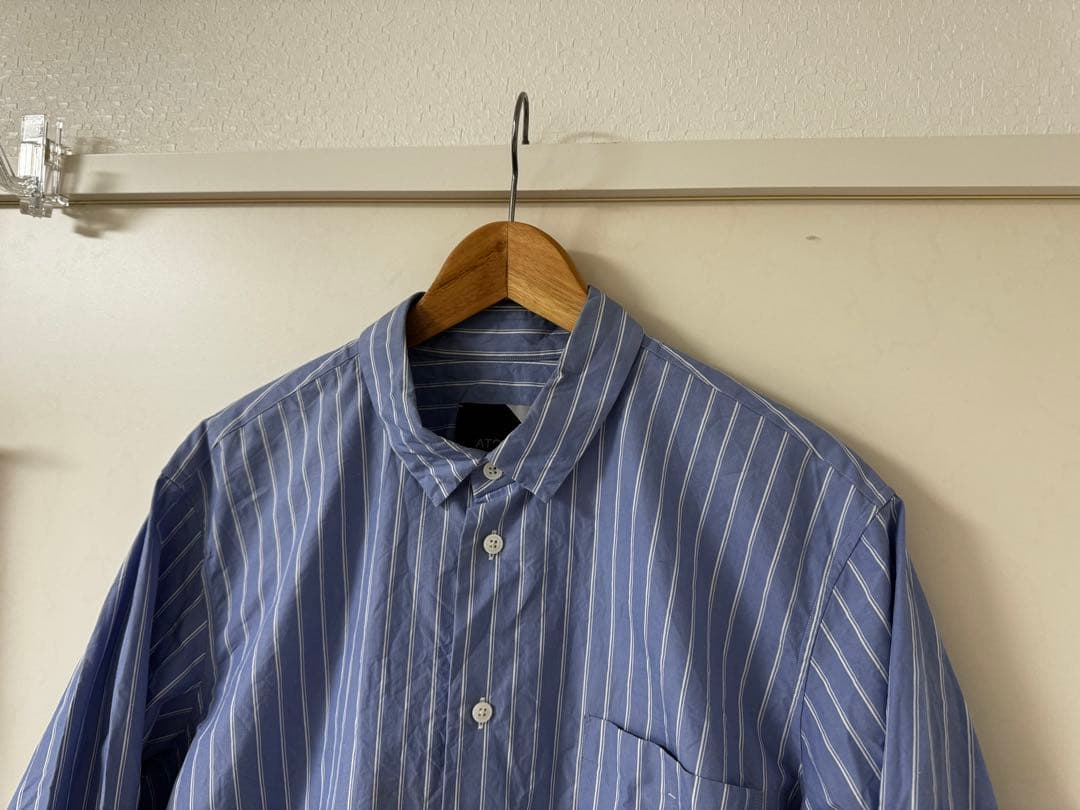 【ATON】COTTON TWILL OVERSISED SHIRT