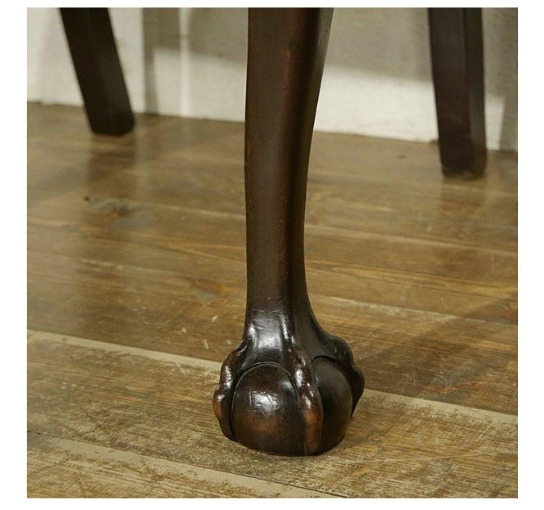 ①イギリス　アンティークチェア　マホガニー　ボール＆クロウ