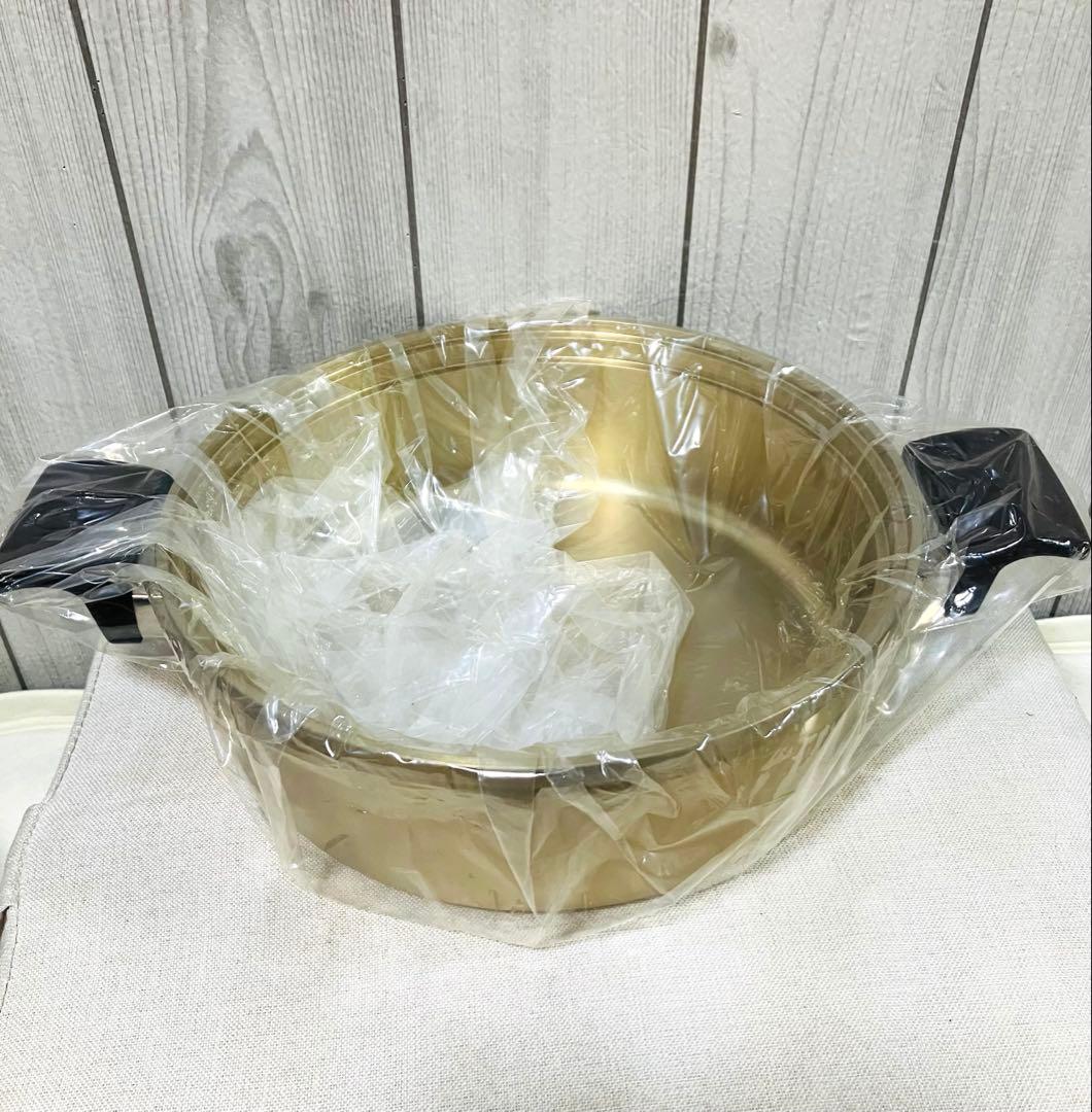 未使用　最高級　しばのキッチン　 ゴールド鍋　7点セット