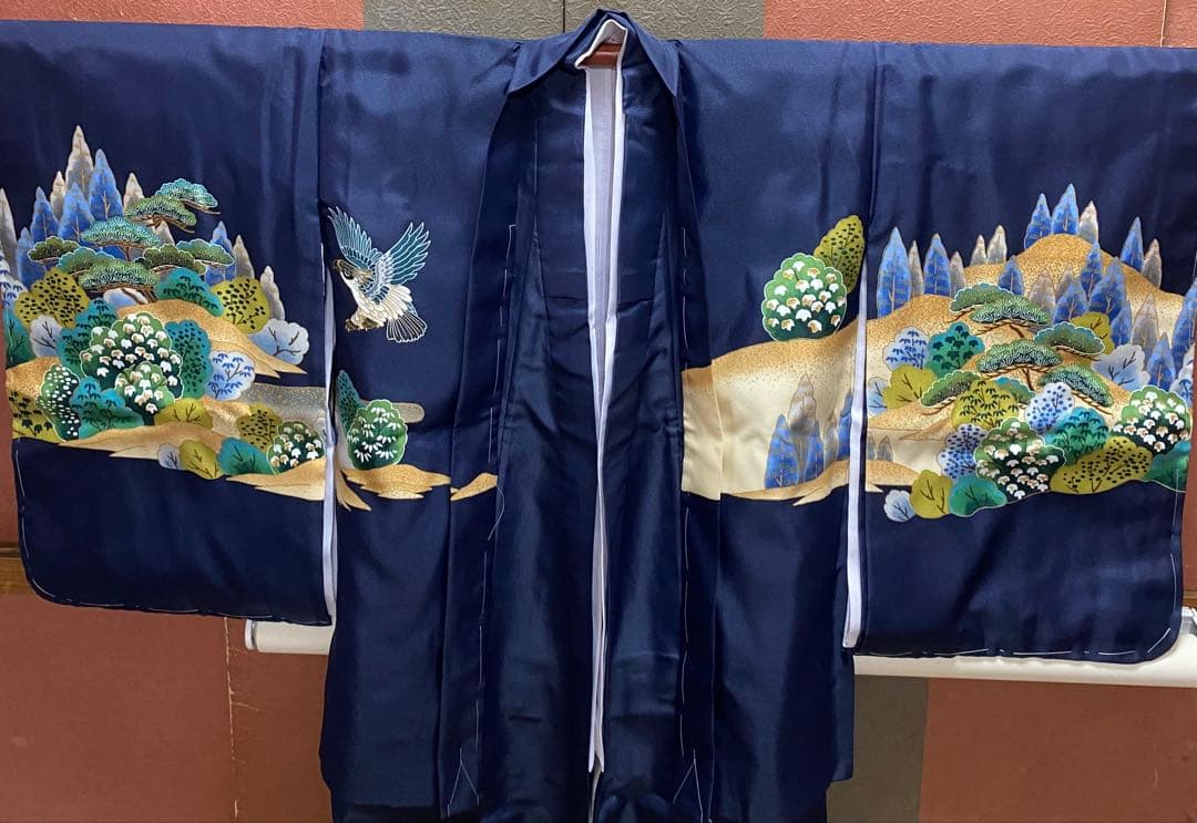 【新品未使用品】七五三 男児祝い着袴五歳 フルセット 化繊 ポリエステル
