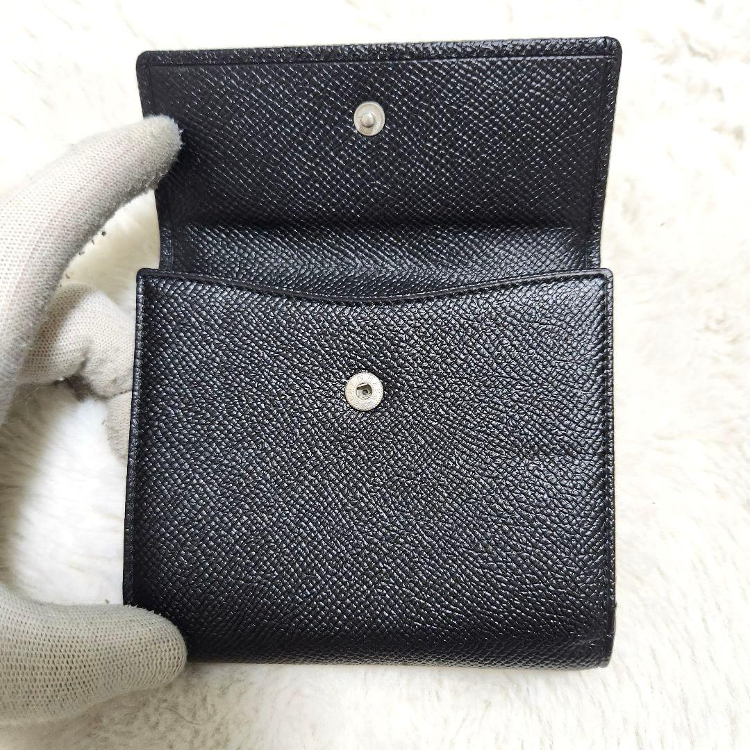 ✨新品未使用　付属品完備✨ブルガリ　二つ折り　サークルロゴ　ダブルホック　黒