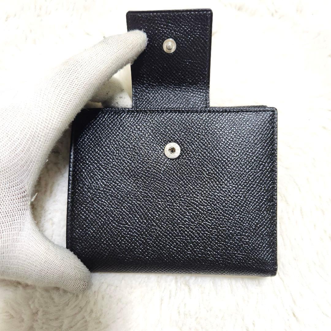 ✨新品未使用　付属品完備✨ブルガリ　二つ折り　サークルロゴ　ダブルホック　黒
