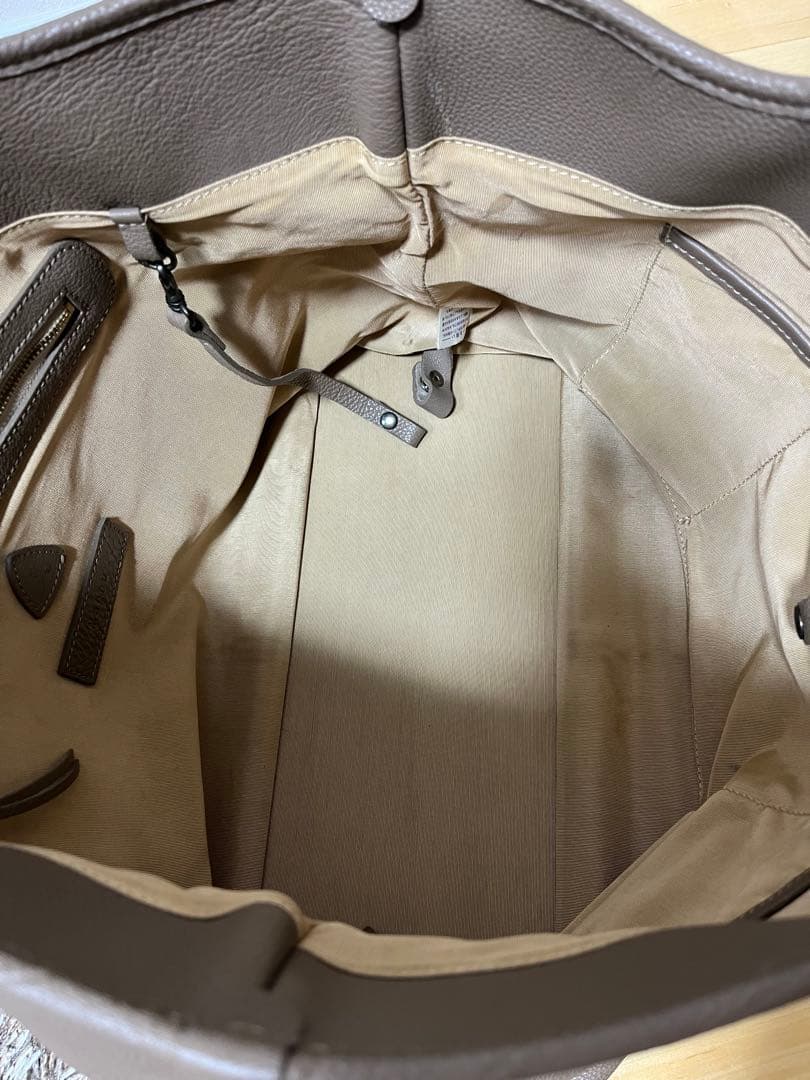 Magnu マヌー トートバッグ 大容量 グレー 革 レザー