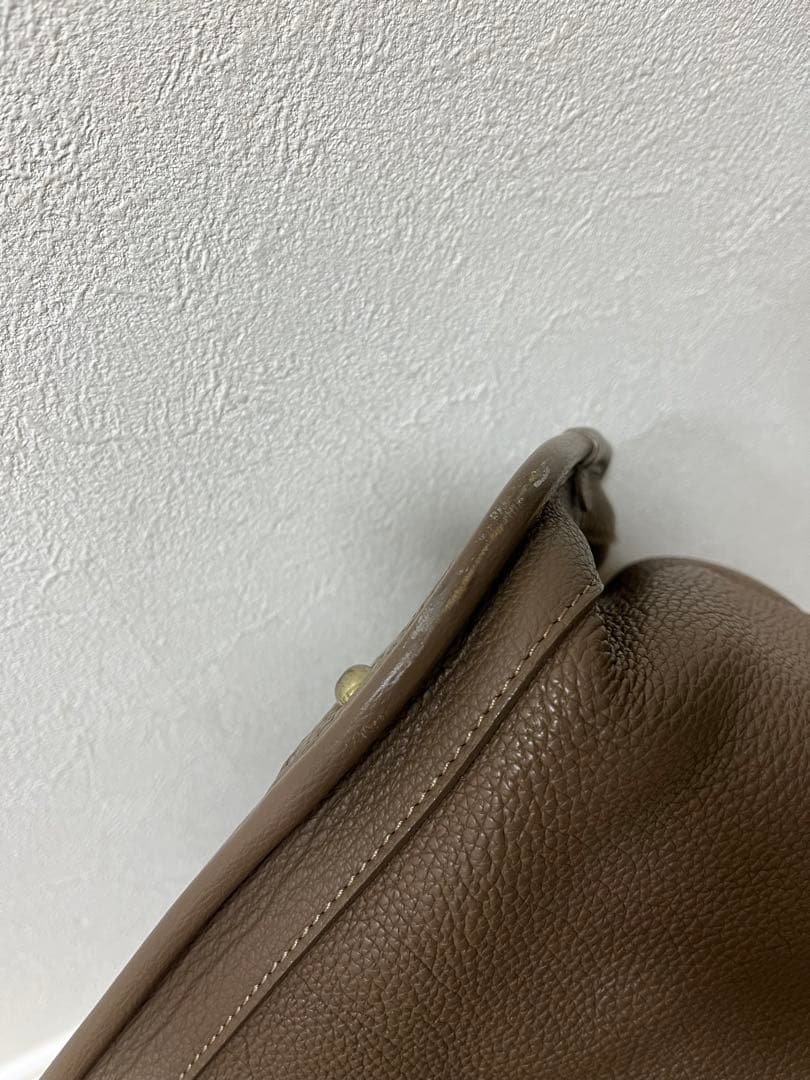 Magnu マヌー トートバッグ 大容量 グレー 革 レザー