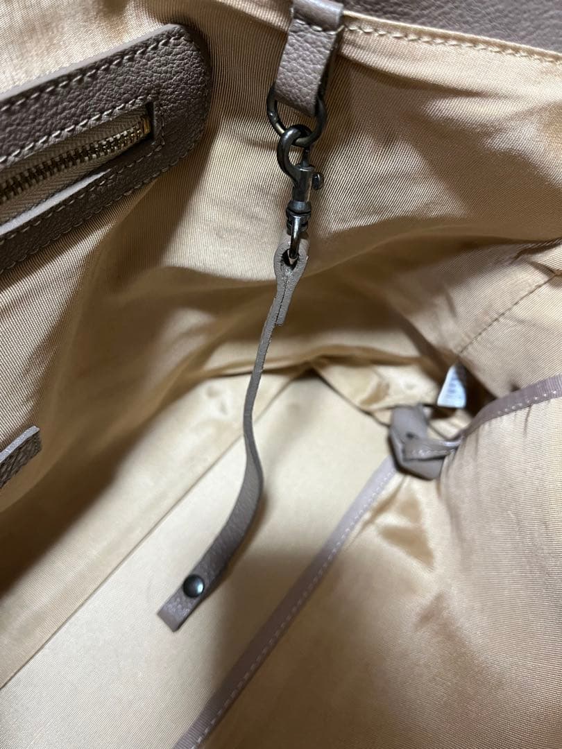 Magnu マヌー トートバッグ 大容量 グレー 革 レザー