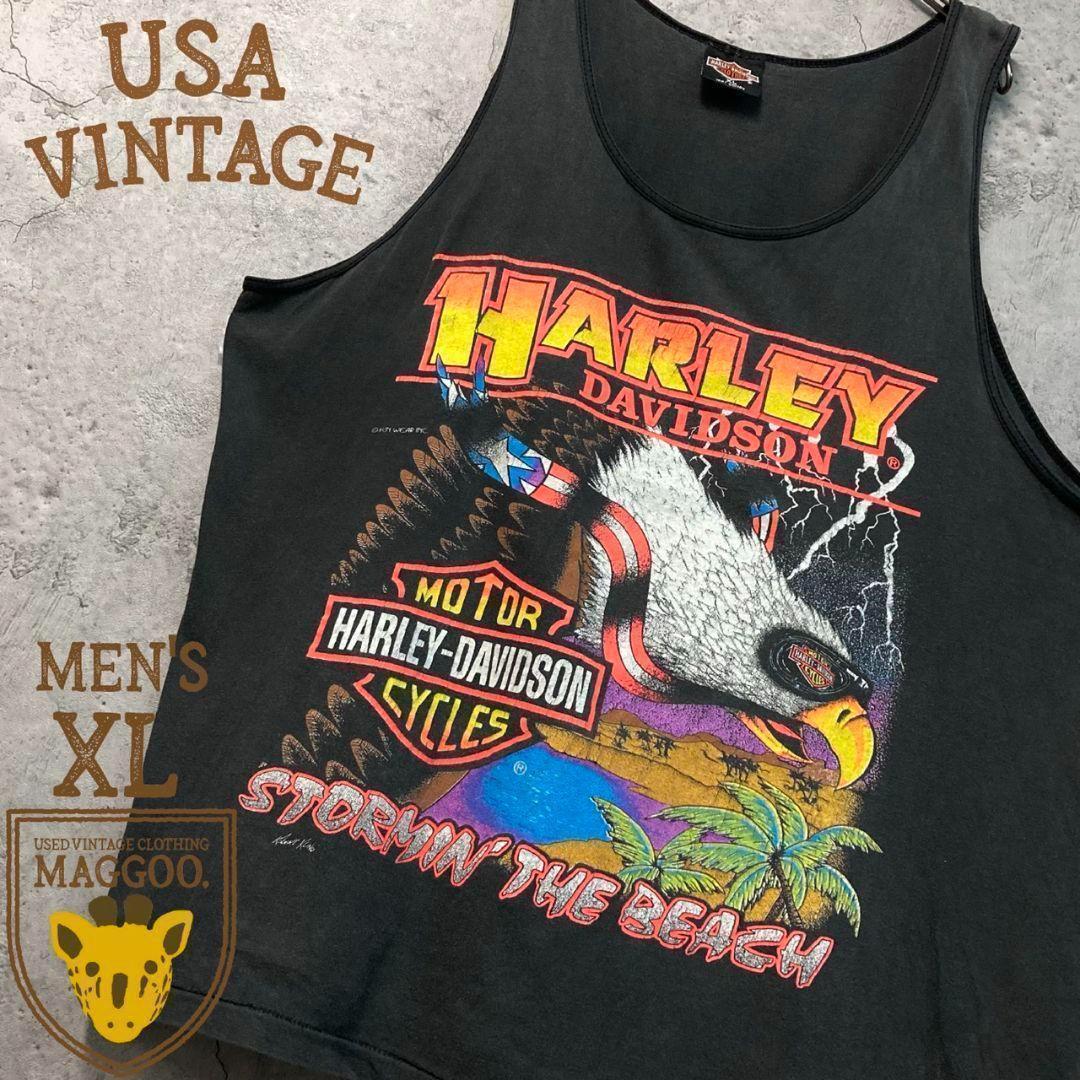 ☆USA製古着☆【ハーレーダビッドソン イーグル タンクトップ】メンズXL