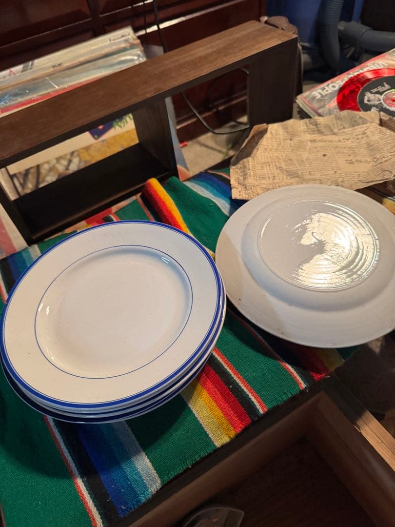 松村硬質陶器　リム皿　約20cm 10枚セット