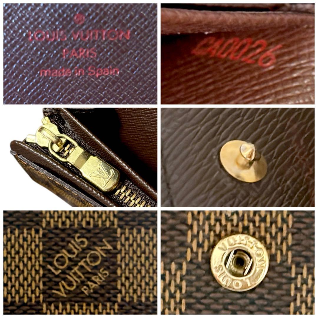 ルイヴィトン　ダミエ　トレゾール　二つ折り財布