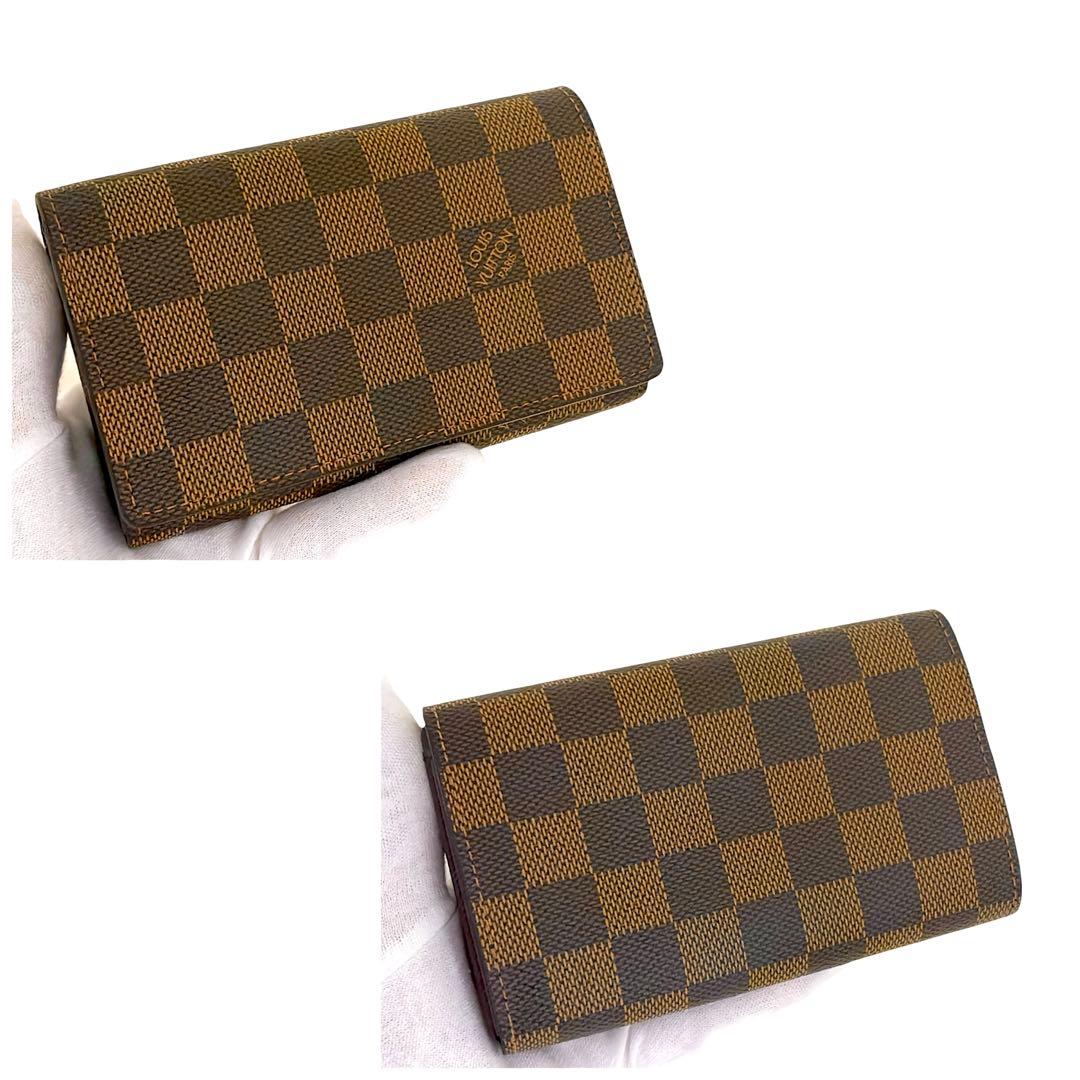 ルイヴィトン　ダミエ　トレゾール　二つ折り財布