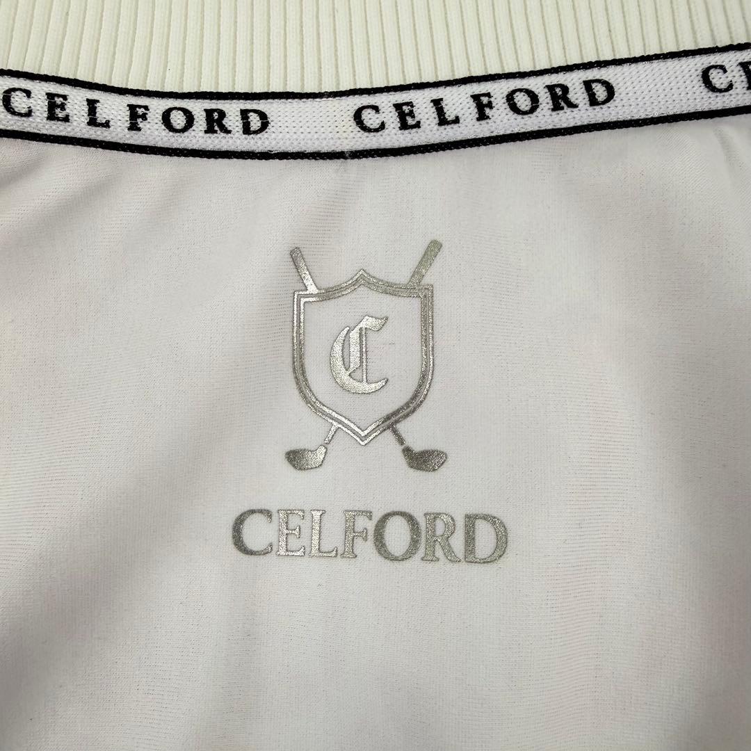 未使用級 近年 セルフォード ゴルフ モノグラムPTカットカーディガン CG