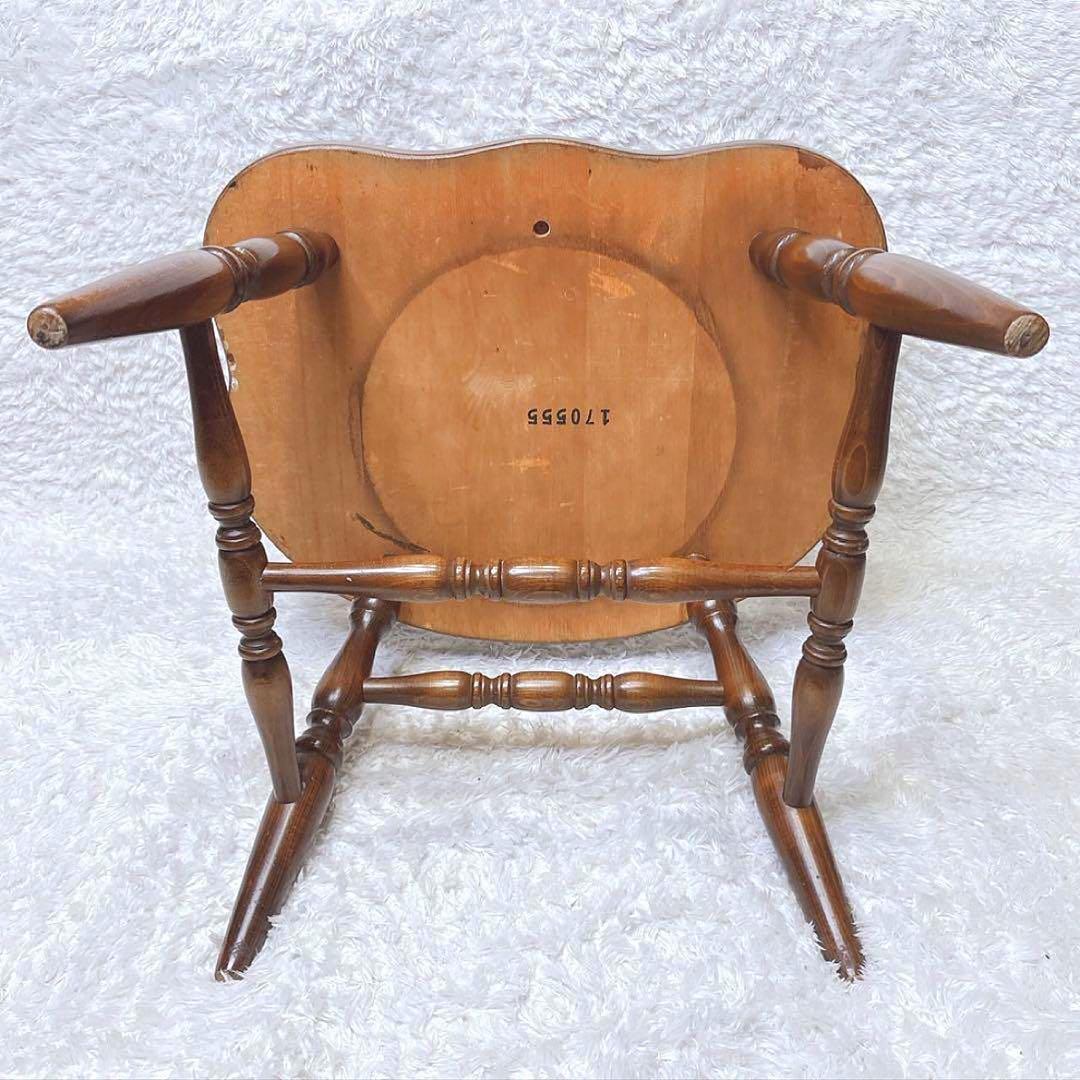 飛騨産業 ウィンザーチェア アーム ダイニングチェア レトロ キツツキマーク ①